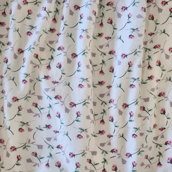 Eileen West Floral Nightgown Lace Ruffle Henley Medium cottage farm prairie - Picture 2 of 14